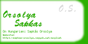 orsolya sapkas business card