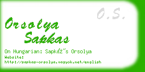 orsolya sapkas business card